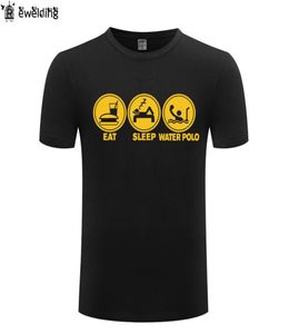 Eat Sleep Water Polo Funny T Shirt Men Bawełniany krótki rękaw