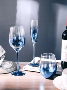 Blue Starry Sky Crystal Glass Glass Red Wine Mug Home High Value Party Champagne Cocktail Set mobili Articoli 240408