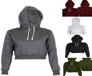 Full hoodie rockar svart höst ny korta casual kläder kvinnliga damer kläder toppar vanlig skörd topp hooded5953312