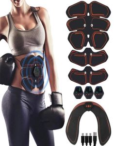 Muskelstimulator EMS Abdominal Hip Trainer Toner USB ABS Fitness Training Gear Machine Hem Gym Gym Viktminskning Kropp Slimming 2206242338126