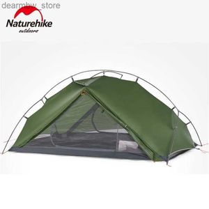 Tendas e abrigos naturahike nova tenda de acampamento VIK Ultralight 1-2 Person Travel Beach Shelter Tent Outdoor à prova d'água de 4 temporada Backpacking Tent L48