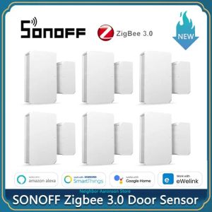 Detektor Sonoff Zigbee 3.0 Drzwi czujnik Sonoff SnZB04 Alarm bezpieczeństwa Praca z Alexa Google Home Ewelink, Sonoff Zbbridge/Dongle Wymagane