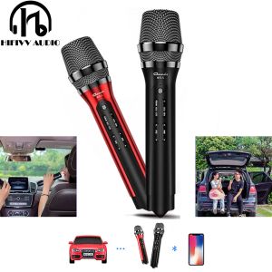 Microphones Car KTV Suit Ksong Mobiltelefon Mikrofon för trådlös i bilens speciella mikrofonkaraoke Bluetooth med ljudöverslutning