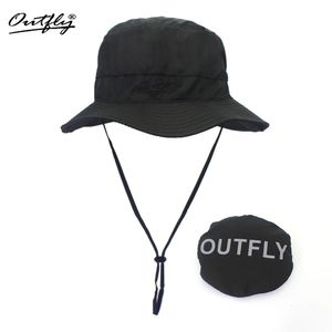 Outfly Bucket Hat Summer Ladies Fashion Sun Hat Składany Krótki Rdzeń Światło Oddychający Outdoor Man Cool Hat Multisisen 55-60CM 240325