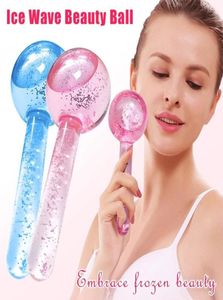 2pcsLot Large Magic Ice Globes Hockey Energy Face Massager Beauty Crystal Ball Facial Cooling Globe Water Wave For Eye massage3064810