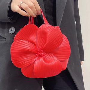 DrawString Women's Fashion Big Petal Flower Mini Creative Chain Tote Handväska Bucket Bag Axelbagage Crossbody Bag Party Club Dress Daily Daily