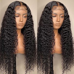 2024 Wholesale Price 26 Inches Center Parting Long Wigs Hot Black Small Wavy Hair For Black Women Wholesale Europe America Fashion Lace front Rose Net Long Curly Wig