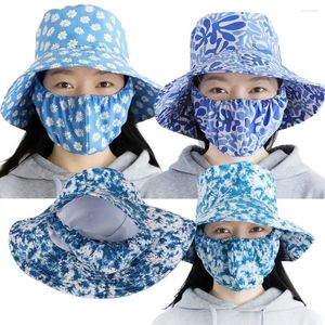 Geniş Memul Şapkalar Güneş Koruyucu Çay Toplama Kapağı Moda Şal Tarımsal İş Şapkası Anti-üver Koru Boyun Güneşi Kadınlar