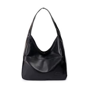 Bolsa de ombro bolsas de grande capacidade bolsa de couro sólida feminina cor mulher sólida feminina moda bolsa de compras