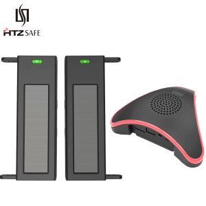 KITS HTZSAFE Sensore a fascio solare Sistema di allarme del vialetto 400 metri Gamma wireless Sensore di 60 metri Rangediy Avvisi di sicurezza domestica