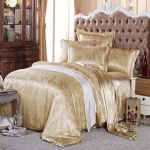 Bedding Sets 4 PCs Set Sheet Duvet Cover 19 Mm Mulberry Silk Seamless Super King Champagne Pink Colors Customize