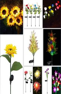 Solar Garden Light Artificial Flower LED -lampor Utomhus IP65 Vattentät julgran Dekorativ gård Stake Lighting For Path Ter9925018