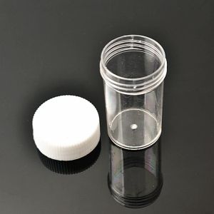 Bottles 50pcs plastic Portable Cosmetic Empty Jar Pot Box Makeup Nail Art Bead Storage Container Round Bottle Transparent Cream M02338