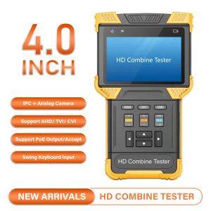 Display PEGATAH 4 Inch HD Cctv Tester IPC Analog TVI AHD CVI Video Monitor POE PTZ Control RS485 Ethernet Test for H.265 4K IP Camera