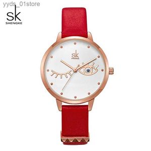 Women's Watches ShengKe Fashion Brand Women Quartz Creative Thin Ladies Wrist For Montre Femme 2019 SK Female Clock relogio feminino L46