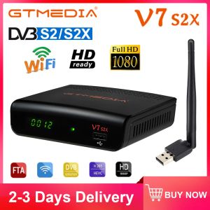 Kutu Full HD GTMedia V7 S2X DVB S2 Uydu Alıcı 1080p Yükseltme GT Medya V7 V7S DVB S2X Destek USB WIFI DVBS2 SET Üst Kutusu
