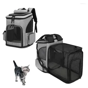 Кошачьи перевозчики расширяемые домашние плечи сумки для кошек рюкзак для перевозчика сетки, дышащие сетки, складные кролики маленькие собаки