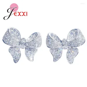 Brincos de garanhão estilo romântico 925 Brincho de prata esterlina Estudantes Mulheres Meninas Moda adorável Butterfly