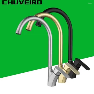 Kitchen Faucets Sink Faucet Brushed Gold Black 304 Stainless Steel 360 Degree Swivel Single Handle Cold Water Mixer Tap Basin