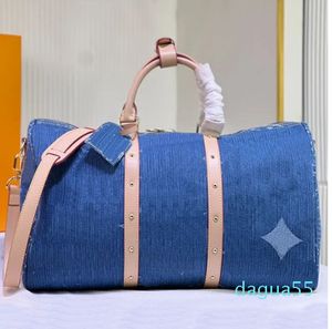 Designer Duffle Bag Luxury Bag denim Tote Bagage Weekend Designer Shoulder Bag Högkvalitativ dragkedja Handväskor Guldmaskinvara Läder