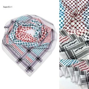 Lenços shemagh deserto lenço geométrico jacquard árabe keffiyeh shawl shap squrap bandana papera para homens