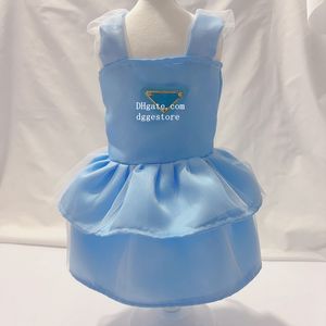 Vestido de cachorro designer vestido de verão vestido de cachorro skirt de férias roupas de cachorro roupas de metal triangle tulle vestidos de cachorro para cães pequenos gatos pet aparel, azul m y103