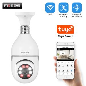 Kameror Fuers IP -kamera 2MP E27 -glödlampa i full färg wifi inomhus mini tuya smart hemövervakning kamera säkerhet baby monitor video pet cam cam cam