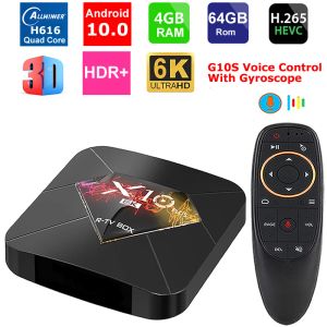 ボックスX10プラスアンドロイド10.0スマートテレビボックスAllWinner H616クアッドコア4GB RAM 64GB ROMメディアプレーヤーWifi H.265 HDR 6Kデコードセットトップボックス