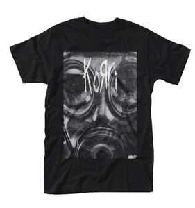 Рубашка Korn Gas Mask S M L XL XXL Официальная футболка Metal Rock Band Tshirt New 100 Cotton Larval New Tshirts Top Tee2096522