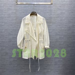 Luxury Women's Baggy Shirt Top Blouse Jackets Button Lapel Coat See-through Sunscreen Breathable T-shirt Drawstring Hooded Coat Long Sleeve Sun Protection Cardigan