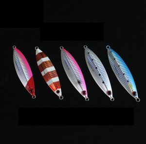 Nuovo design misto a 5 colori Flutter Flutter Explore 30G 40G 60G Teste di jigging lento in metallo esche di piombo luminoso di pesca salata6952904