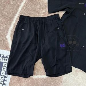 Men's Shorts 2024ss Needles Men Women Embroidery Butterfly 1:1 High Quality Loose AWGE Breeches Basketball