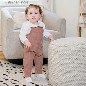 Rompers Baby Rompers Corduroy szerokie żebrowane bawełniane ubrania dziewczynka i chłopcy romper bez stóp Dzieci Odzież Dziecko kombinezon 9m-24m L47