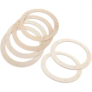 Decorative Flowers 6 Pcs Home Decor Wreath Frame Making Supplies Simple Support Base Bedroom Wall Circle Backdrop Stand