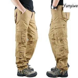Men's Pants Big Size Mens Cargo Casual Tactical Male Multiple Pockets Outdoors Trousers 44