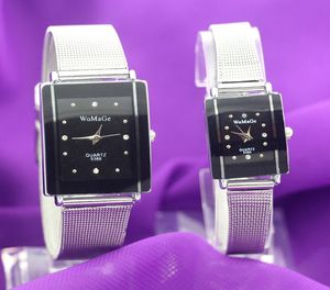 Metal Webbing Bandsilver Plate Rectangle Casequartz MovementFashion Woman Lady Par Lovers Quartz Watches93669408553