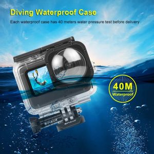 Kameras Puluz 40 m wasserdichtes Gehäuse für GoPro Hero9 Schwarz Max Objektiv Mod Diving Deckung Schutzhülle mit Basismontageschraube