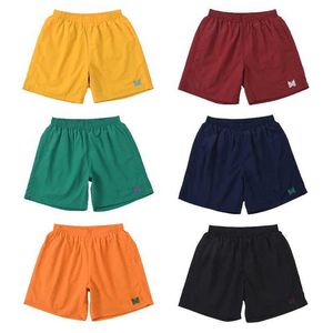 A agulhas de shorts masculinos masculinos de short rápido seco nylon impermeável malha interna bordado bordado awge calcinhas longas homens senhoras j240402