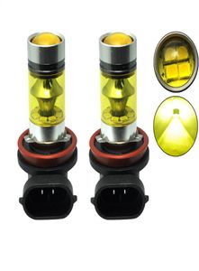 2x H11 H8 4300K Giallo Amber Giallo 100W LED 20SMD FOG FOG GUIDA GUIDA IN BULBA LAMPO PER STILE AUTO AUTO 1548990