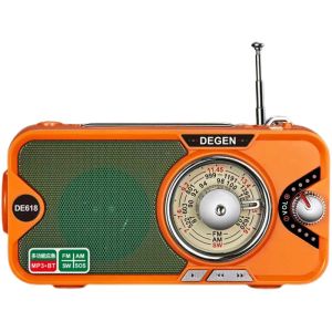 Spieler Degen/Dejin DE618 Retro MP3 Bluetooth Lighting Handcranked Power Generation Card U Disk Fullband Radio