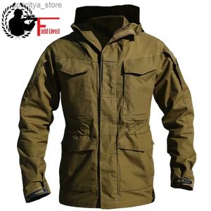 Outdoor -Jackets Hoodies M65 UK US Army Clothing Casual Tactical Windbreaker Männer Winter Herbst Flug Pilotmantel Männlicher Hoodie Militärstil Field Jacke L48