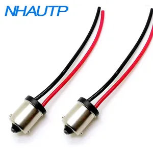 Sistema de iluminação NHAUTP 2PCS P21W ADAPTADOR CONECTOR 1156 BA15S Plugue masculino Uso de fio estendido para a lâmpada de reversão de carros