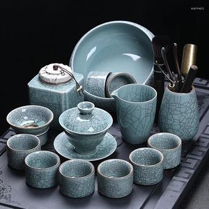 Zestawy herbaciarskie Przenośna herbata vintage kungfu chiński kubek teapot usługi Yerba Mate Cup juego de te porcelana ceremonia