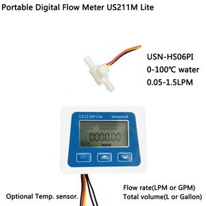 us211m lite مقياس التدفق الرقمي المحمول مع USN-HS06PA 6MM OD خرطوم Barb Flow Sensor Isentrol Technology 240320