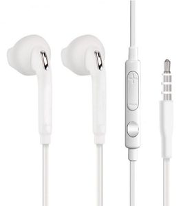 Hörlurar inear hörlurar med mic öronsnäckor 35mm stereo headset platt tråd för Samsung Galaxy S7 S6 S5 S4 Universal 2242207