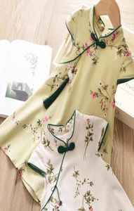 Girl039s Sukienki Summer Girls Dziewczyny Chiński w stylu Temperament Haftowany Baby Cheongsam Fringed Princess Dressgirl039S4307383