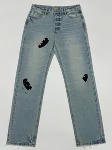 23FW Paris Italien 3D Svartblå lila jeans Double Side Casual Street Fashion Pockets Varma män Kvinnor Par Utkläder gratis fartyg CH0328