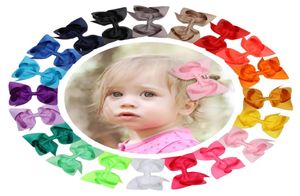 Color30pcslot 4inch bows bows clips girls accessories手作りのリボンヘアボウと子供用のクリップ付きy200710129992