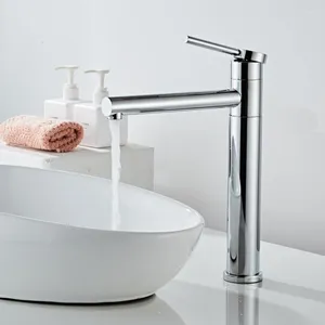 Rubinetti del lavandino del bagno 304 in acciaio inossidabile finitura cromata rusone per acqua di acqua fredda e tocco di resistenza alla corrosione