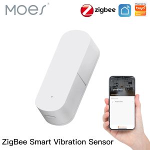 Detector Moes Zigbee Smart Vibration Sensor Detection、Tuya Smart Lifeアプリ通知、リアルタイムモーションショックアラーム、歴史記録